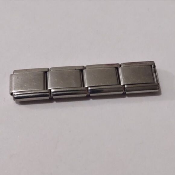4 Blanks for‎ Italian Link Stainless Steel Nomination Style Charm Bracelet - Picture 1 of 2